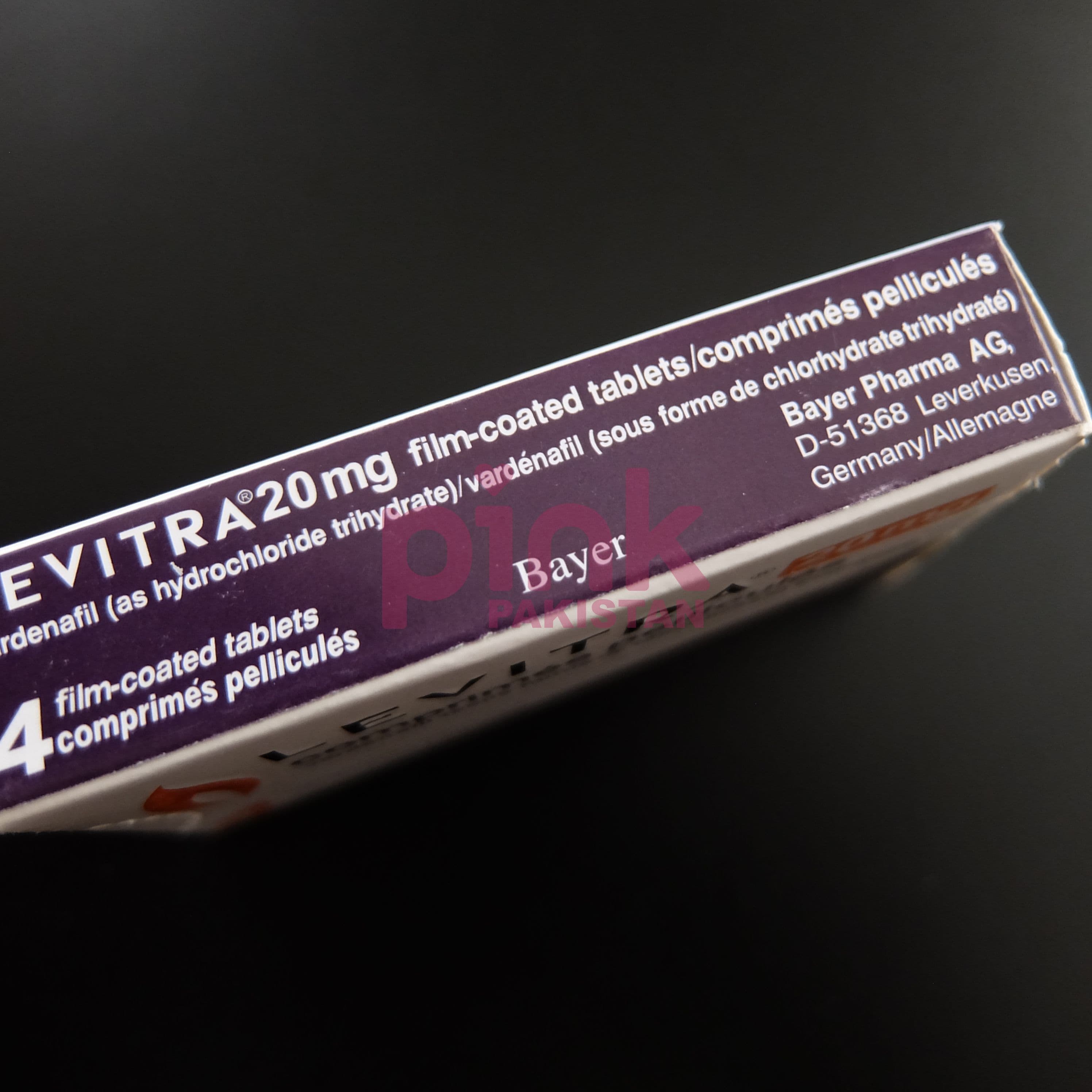 Levitra 20mg 4 tablet pack actual product picture 7