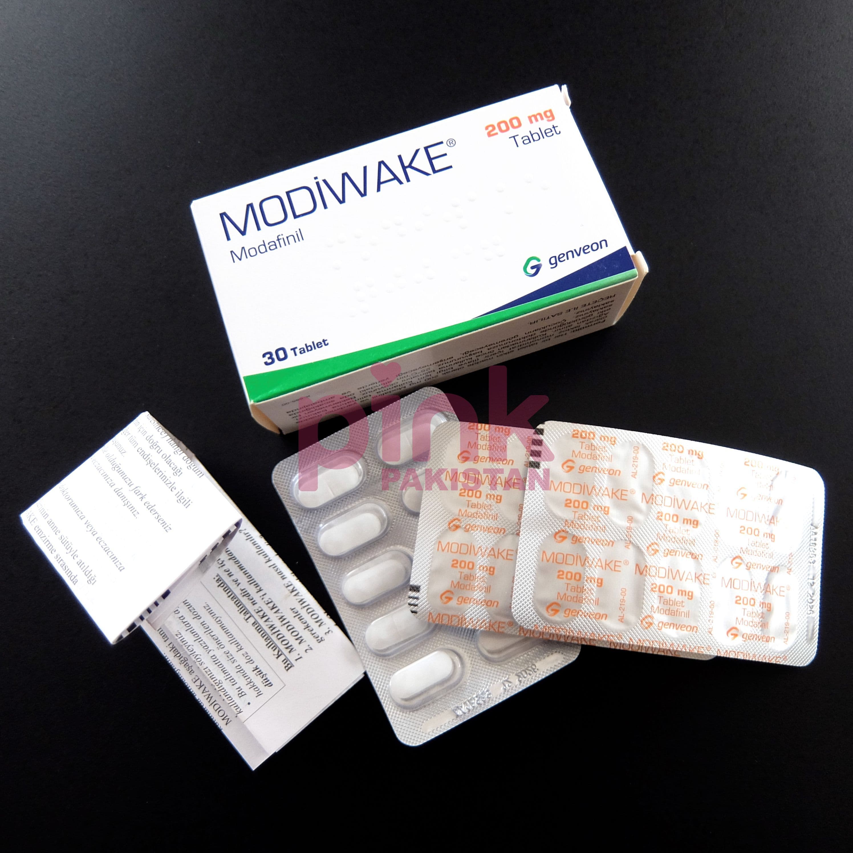 Modiwake 200mg 30 tablet pack actual product picture 2