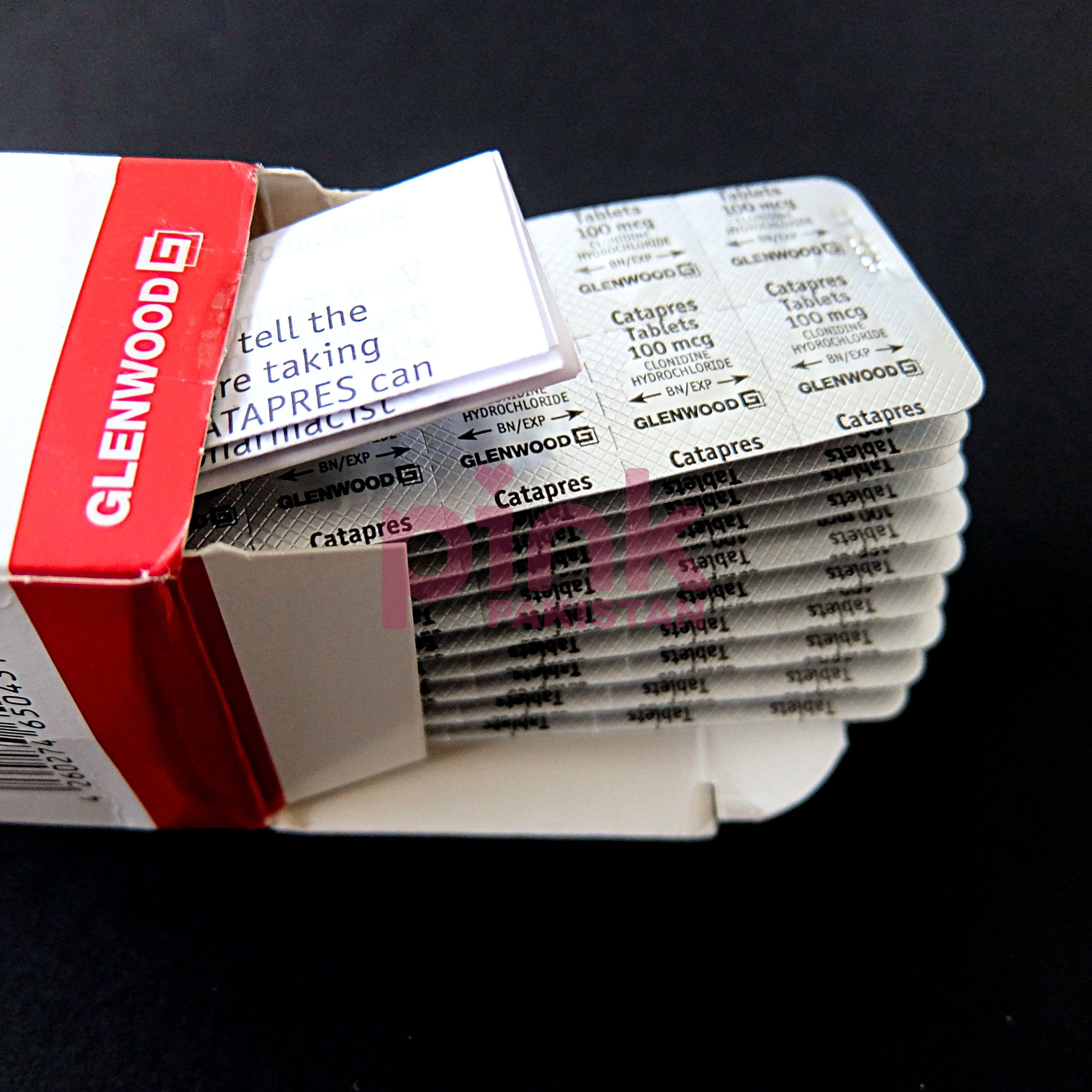 Catapres 100mcg 100 tablet pack actual product picture 6