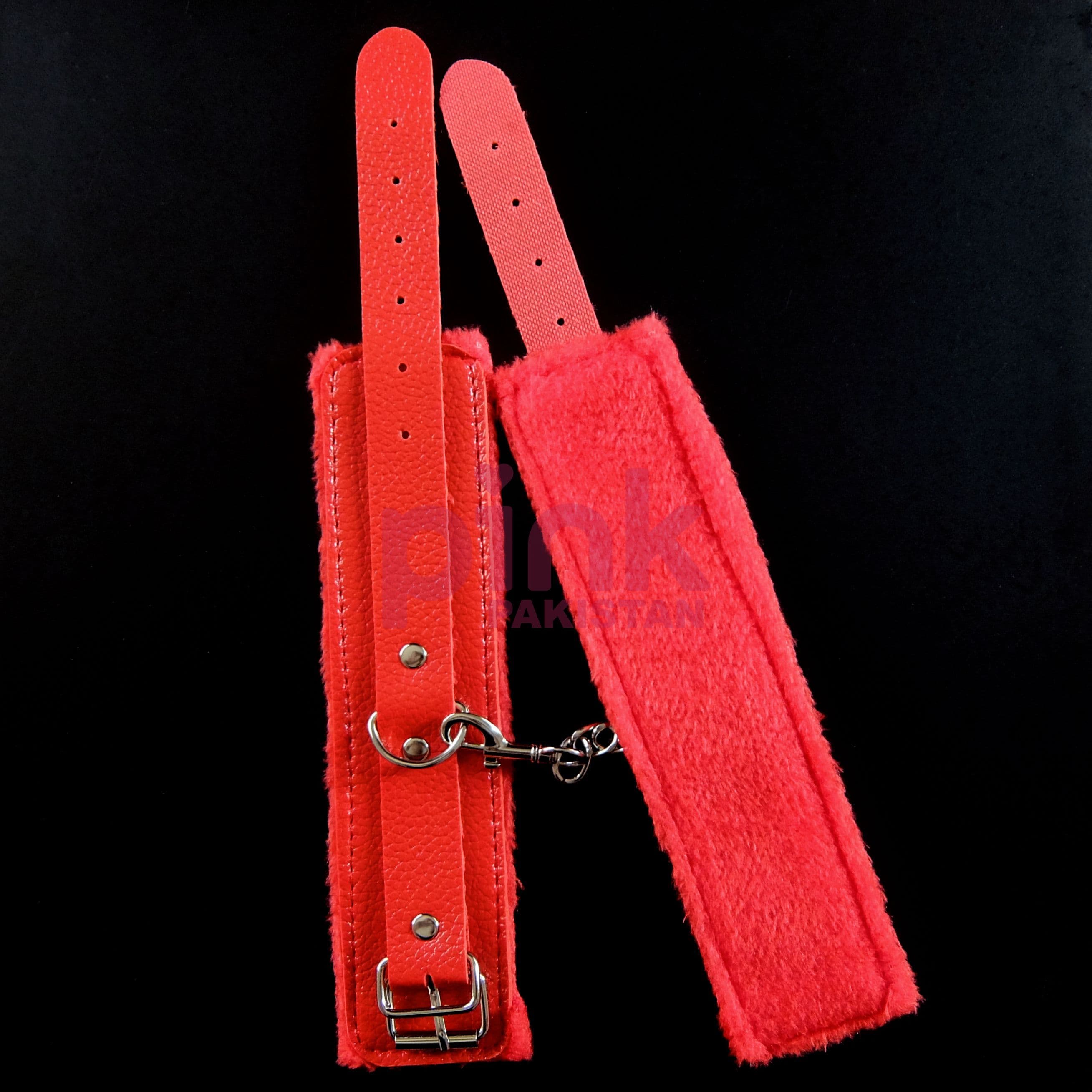 Hush Handcuffs (Red) 1 pair actual product picture 2