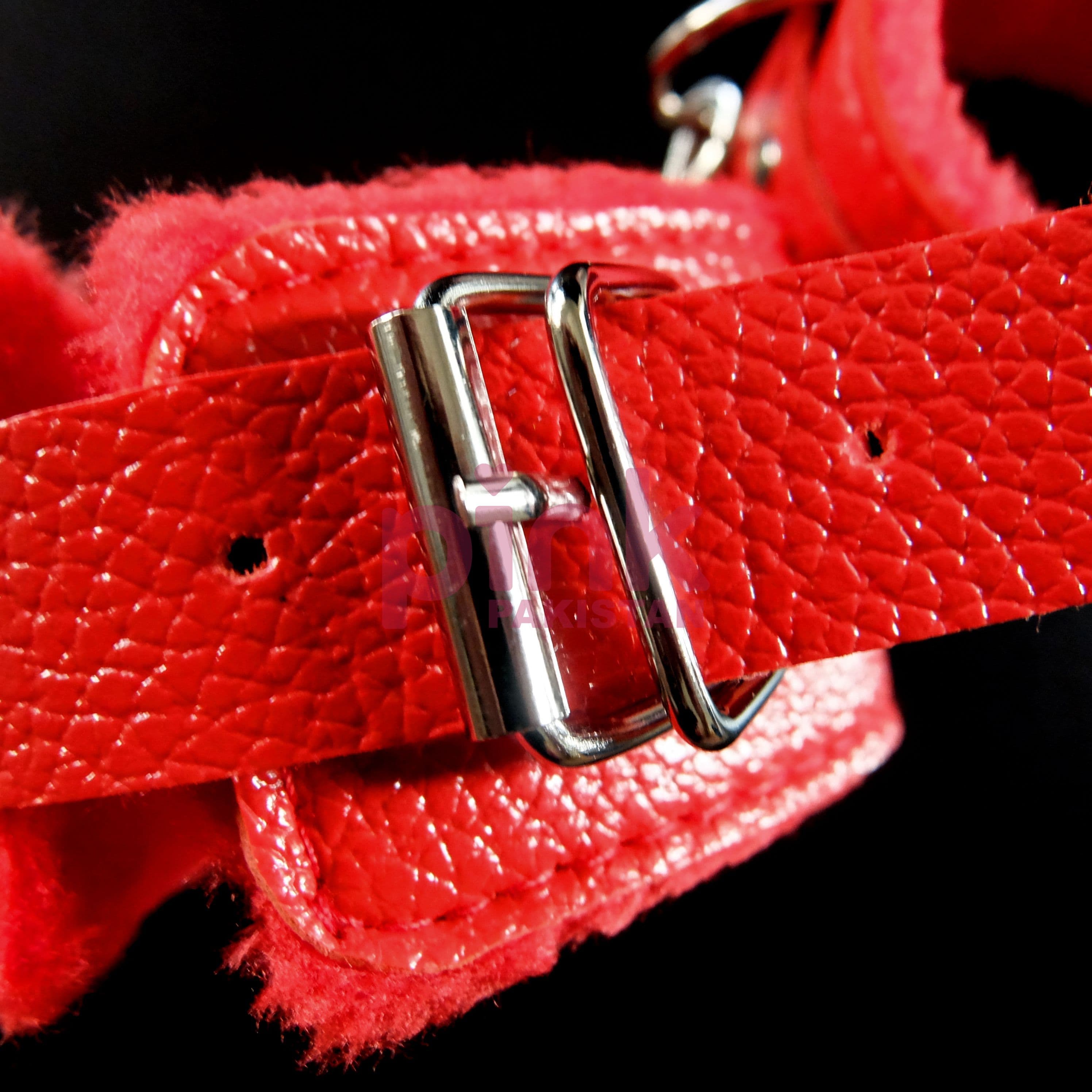 Hush Handcuffs (Red) 1 pair actual product picture 3