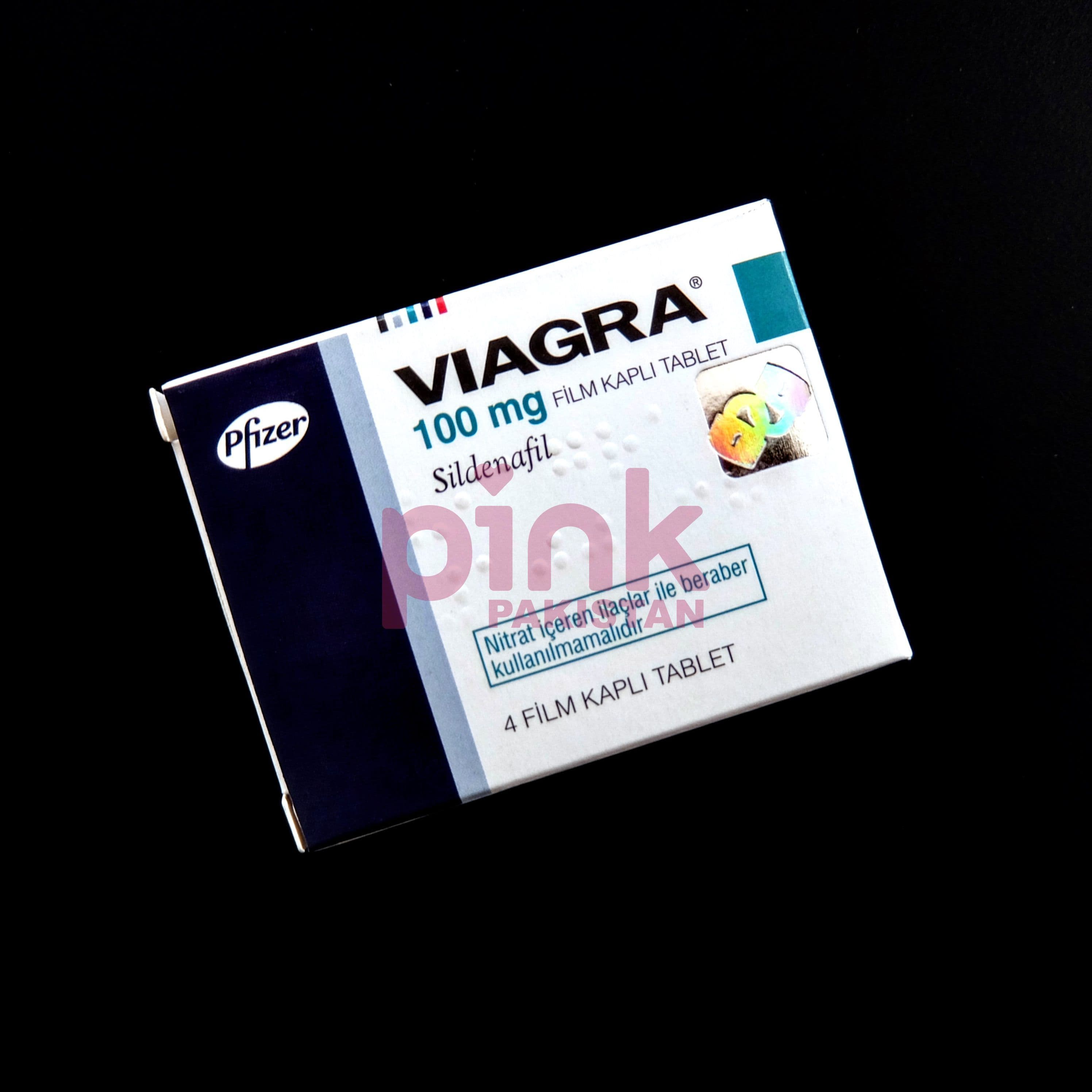 Viagra 100mg 4 tablet pack actual product picture 2