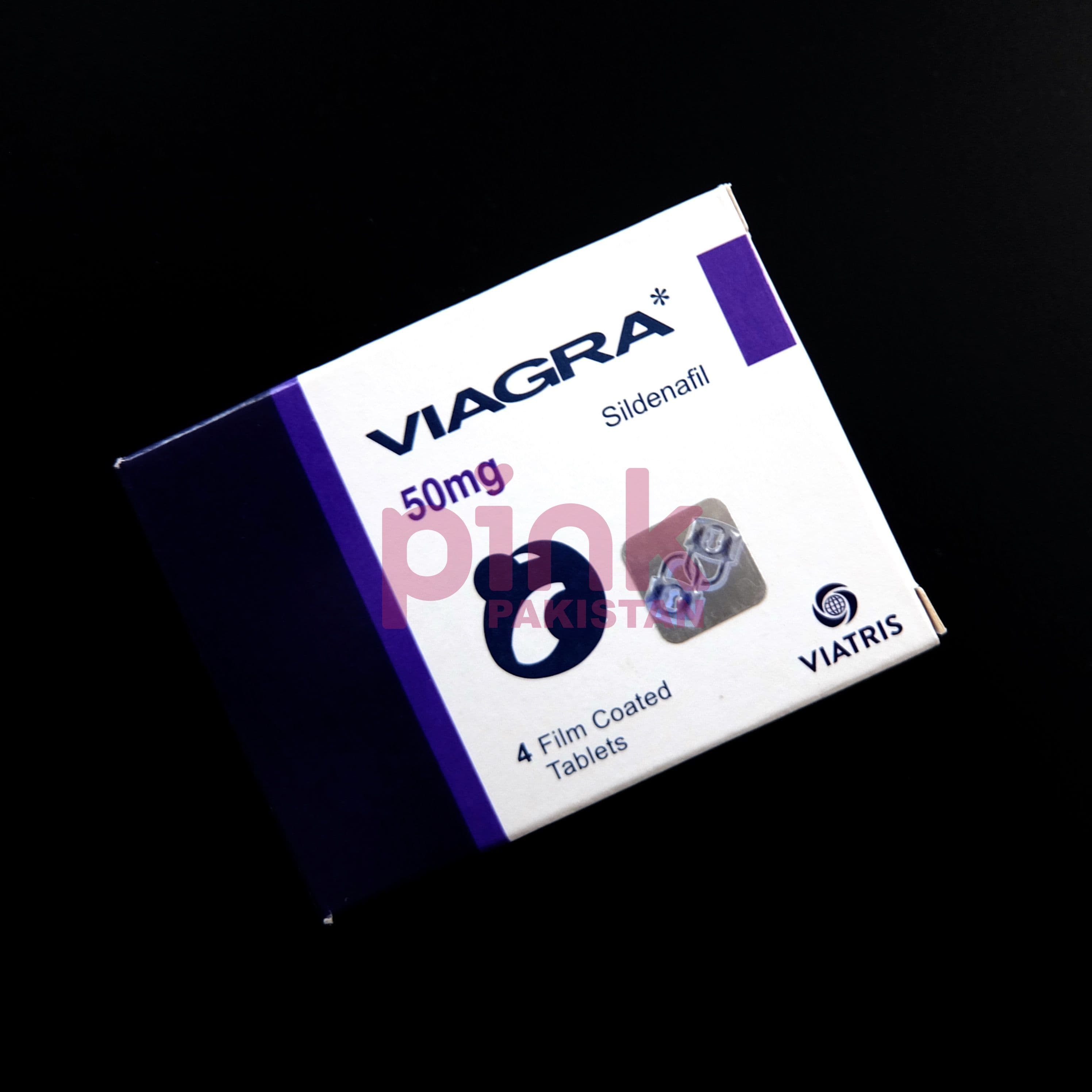 Viagra 50mg 4 tablet pack actual product picture 2