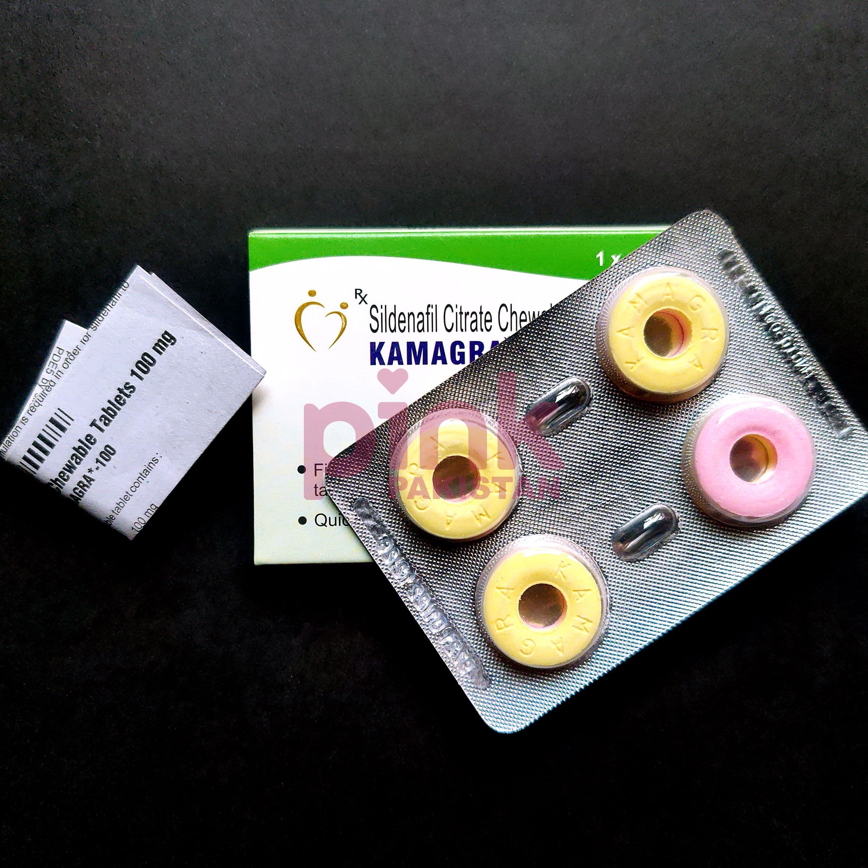 Kamagra Chewable Tablets 100mg 4 tablet pack actual product picture 2 Kamagra Chewable Tablets 100mg 4 tablet pack actual product picture 2