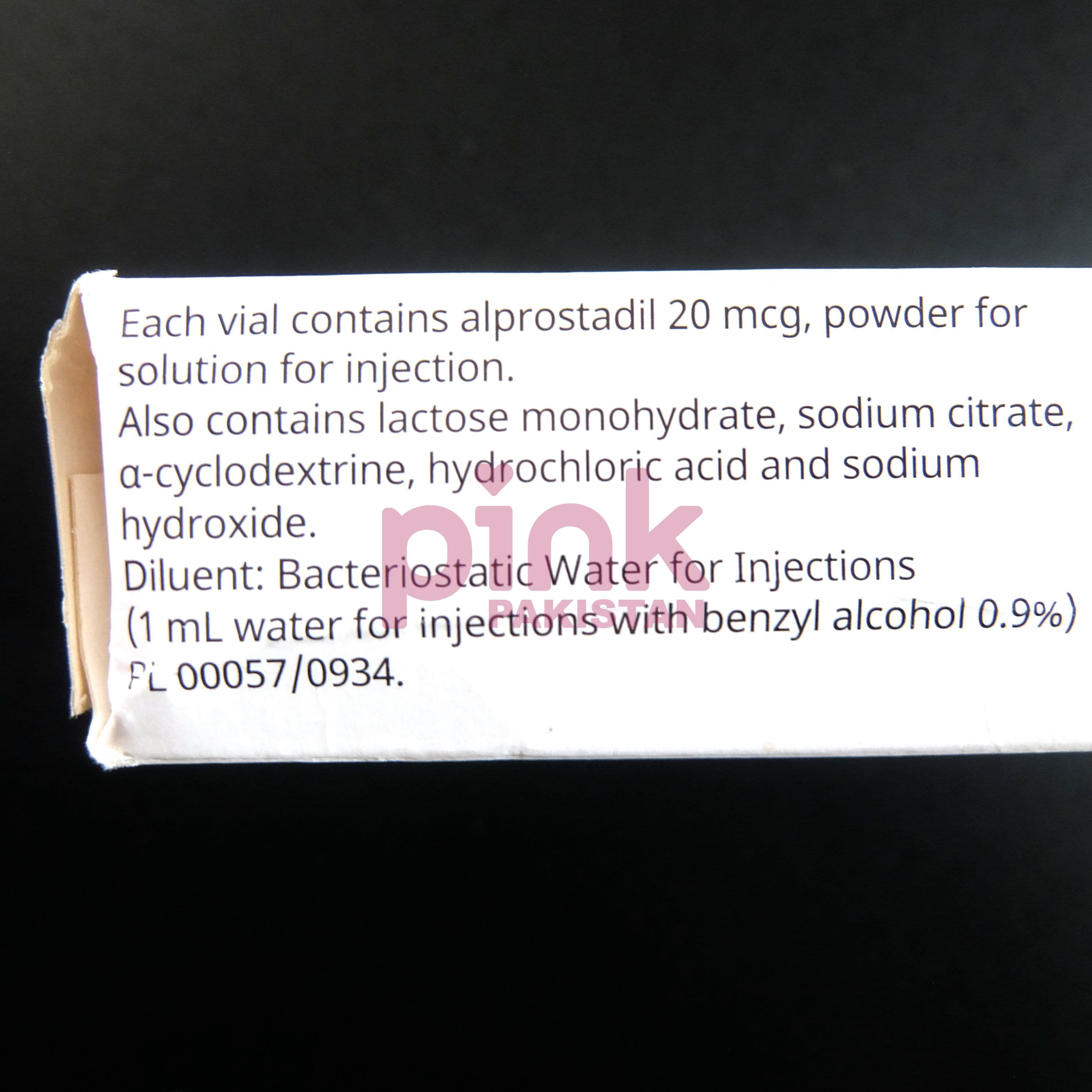 Caverject 20 micrograms 1 single use vial + dilutent actual product picture 5 Caverject 20 micrograms 1 single use vial + dilutent actual product picture 5